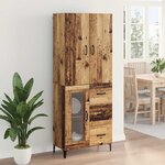 vidaXL Haut Armoire Bois Ancien 69 5 x 34 x 180 cm Bois d'ingénierie
