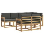 vidaXL Ensemble de canapés d'extérieur 7 Pièces Blanc et anthracite