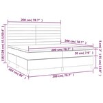vidaXL Sommier à lattes de lit avec matelas Bleu 200x200 cm Tissu