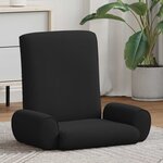 vidaXL Fauteuil de sol ajustable Noir Velours grainé