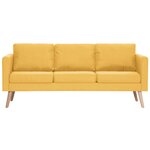 vidaXL Ensemble de canapé 2 Pièces tissu jaune
