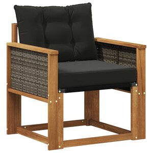 vidaXL Sofa de milieu extérieur Bois d'Acacia Massif Naturel