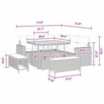 vidaXL Ensemble de canapé de jardin 8 Pièces Noir polyrotin