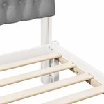 vidaXL Cadre de lit avec tête de lit rembourrée Blanc 160 x 200 cm