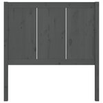 vidaXL Tête de lit Gris 80 5x4x100 cm Bois massif de pin