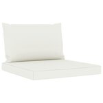 vidaXL Salon de jardin 5 Pièces avec coussins crème