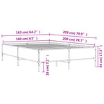 vidaXL Cadre de lit sans matelas noir 160x200 cm