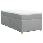 vidaXL Sommier à lattes de lit et matelas Gris clair 90x190 cm Tissu