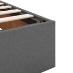 vidaXL Cadre de lit avec matelas avec matelas 2 Pièces Gris Foncé tissu