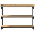 Table Console vidaXL en Chêne Artisan 100x30x80 cm en Bois Ingénierie et Acier