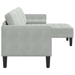 vidaXL Ensemble de Canapés Gris clair 173 x 131 x 67 cm Velours