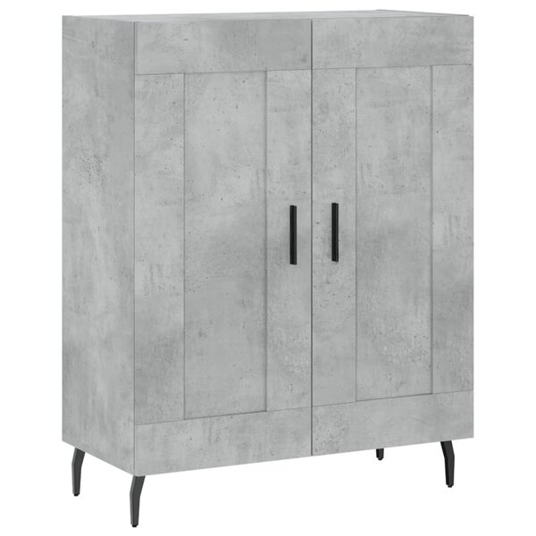 vidaXL Buffet gris béton 69 5x34x90 cm bois d'ingénierie