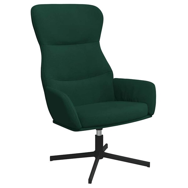 vidaXL Chaise de relaxation Vert foncé Velours