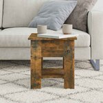 vidaXL Table basse Chêne fumé 40x40x42 cm Bois d'ingénierie