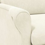 vidaXL fauteuil Crème 76 x 94 x 102 cm Velours