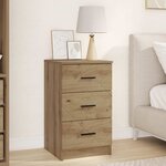 vidaXL Cabinet de chevet avec tiroir chêne artisanal 38 x 38 x 66 cm