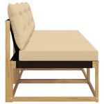 vidaXL Sofa de milieu extérieur Bois d'acacia massif et Textilène