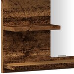 vidaXL Armoire à miroir de salle de bain vieux bois bois d'ingénierie