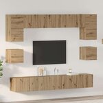 vidaXL Ensemble meuble TV 8 Pièces chêne artisanal 100 x 30 x 30 cm