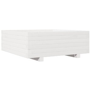 vidaXL Jardinière blanc 70x70x26 5 cm bois de pin massif