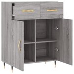 vidaXL Buffet sonoma gris 69 5x34x90 cm bois d'ingénierie