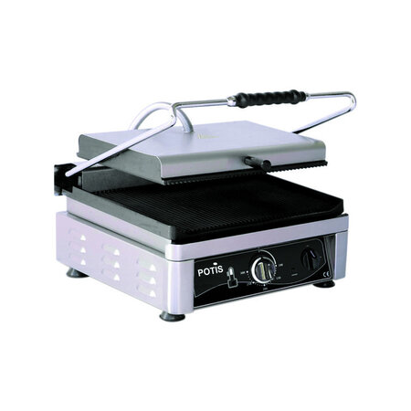 Grill panini professionnel rainuré 450 x 270 mm - stalgast -  - acier inoxydable 510x500x300mm