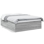 vidaXL Cadre de lit sans matelas sonoma gris 160x200 cm