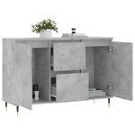 vidaXL Buffet gris béton 101 5x35x70 cm bois d'ingénierie