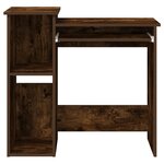 vidaXL Bureau avec étagères chêne fumé 84x40x78 cm bois d'ingénierie