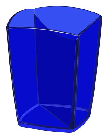 Pot à crayons bleu transparent 530T CEP