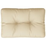 vidaXL Coussin de palette beige 50x40x12 cm tissu