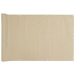 vidaXL Écran de balcon Beige 120x600 cm Tissu Oxford