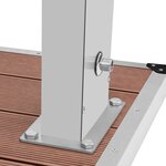 vidaXL Douche d'extérieur avec receveur de douche WPC Acier inoxydable
