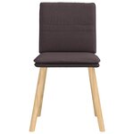 vidaXL Chaises à manger lot de 6 marron foncé tissu