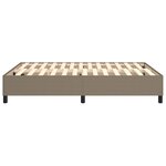 vidaXL Cadre de lit à ressorts taupe 140x190 cm tissu