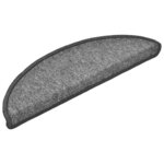vidaXL Tapis d'escalier 20 Pièces gris foncé 56x17x3 cm