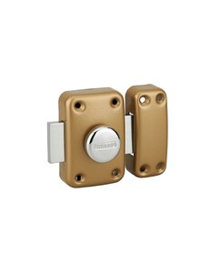THIRARD - Verrou à bouton Apache pour porte intérieure  acier  époxy or - THIRARD