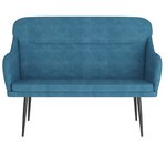 Banc banquette 110 x 76 x 80 cm velours bleu 02_0010631