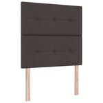 vidaXL Cadre de lit avec tête de lit Marron foncé 90 x 190 cm tissu