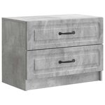 vidaXL Cabinet de chevet avec tiroir Gris béton 62 x 34 5 x 44 5 cm