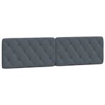 vidaXL Coussin de tête de lit gris foncé 200 cm velours