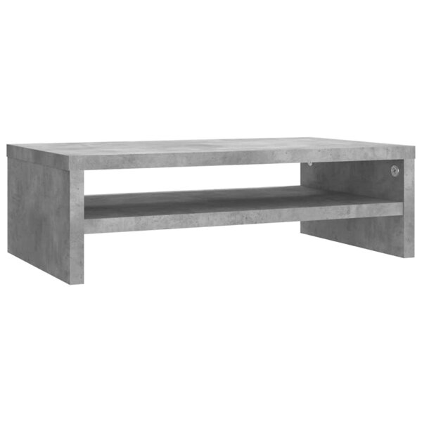 vidaXL Support de moniteur Gris béton 42x24x13 cm Bois d'ingénierie