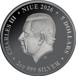 Pièce de monnaie en Argent 5 Dollars g 62.2 (2 oz) Millésime 2026 MOBY DICK