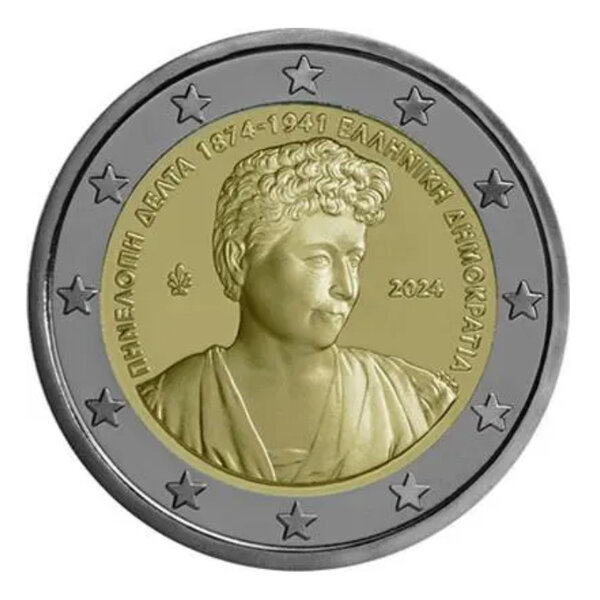 2 euros commémorative Grèce 2024 - Pénélope Delta.