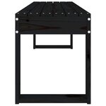 vidaXL Banc de jardin noir 110x38x45 cm bois massif de pin