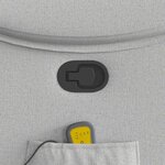 vidaXL Fauteuil de massage inclinable gris nuage tissu