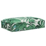 vidaXL Coussin pour assise de palette Motif de feuille 60 x 40 x 8 cm
