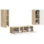 vidaXL Ensemble meuble TV 2 Pièces Chêne Sonoma Bois d'ingénierie