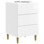 vidaXL Cabinet de chevet avec tiroir Blanc brillant 43 x 41 x 66 5 cm