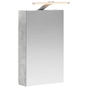 vidaXL Armoire Miroir de Salle de Bain Gris béton 30 x 10 5 x 50 cm